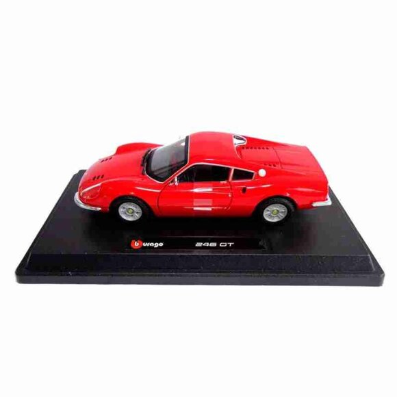 Burago Red Ferrari Dino 246  GT 1/24 Alloy Car Diecast Model With Box Brand New - Picture 4 of 16